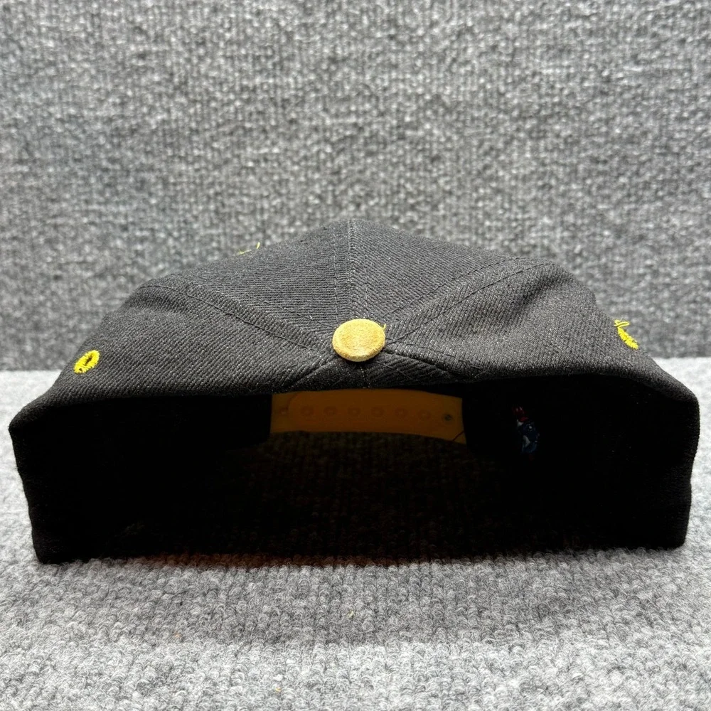 Vintage Pittsburgh Steelers Snapback Hat Universal Industries Black Gold NFL Cap
